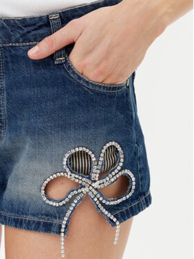 Please Szorty jeansowe D0IEEH0W6G Niebieski Regular Fit