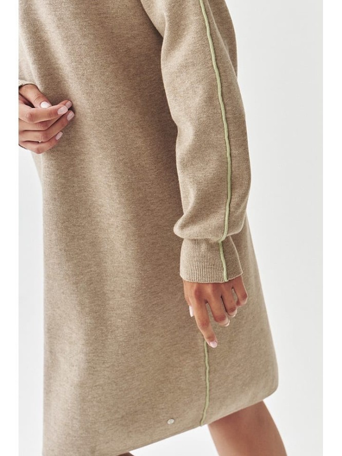 TATUUM Sukienka dzianinowa w kolorze beżowym rozmiar: XXL