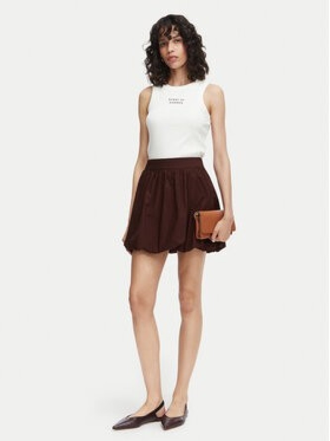 Vero Moda Spódnica mini Esther 10355460 Brązowy ciemny Regular Fit