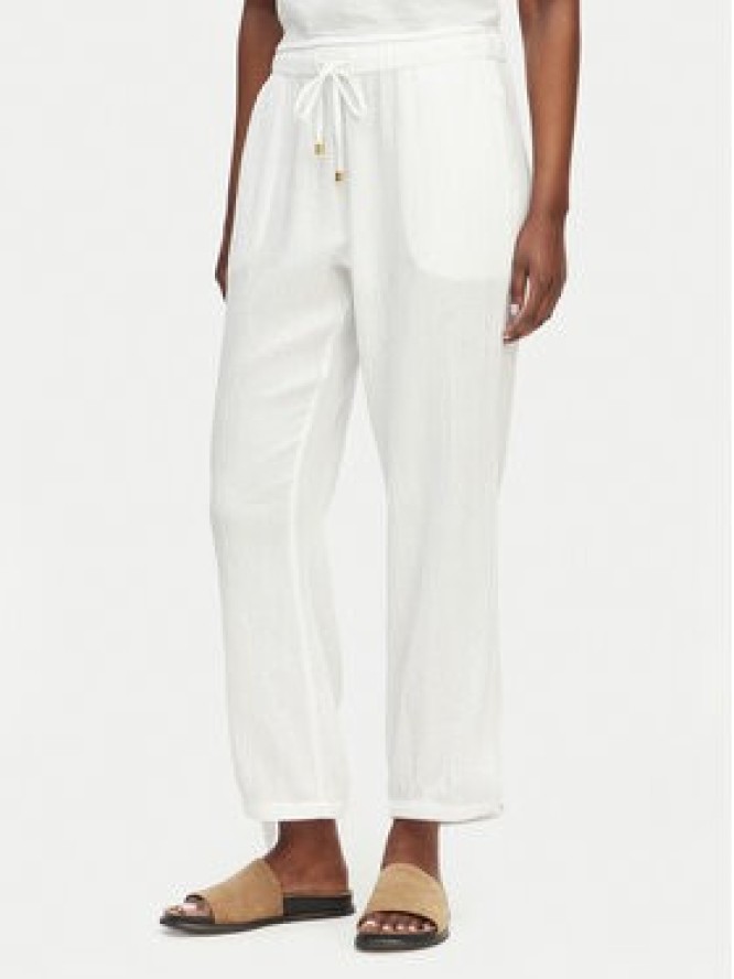 LAUREN RALPH LAUREN Komplet top i spodnie Double Gauze 20617192 Biały Regular Fit