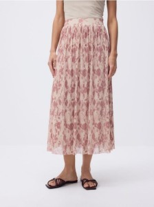Plisowana spódnica midi - wielobarwny