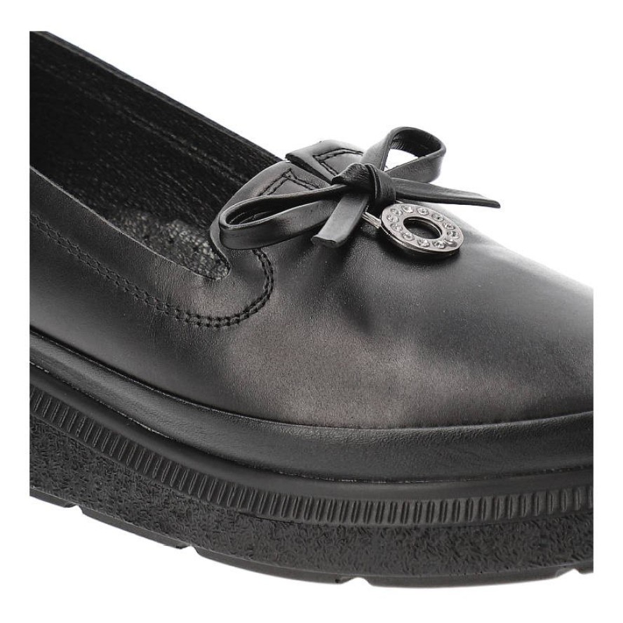 Czarne Półbuty Ravini Wygodne Buty Damskie