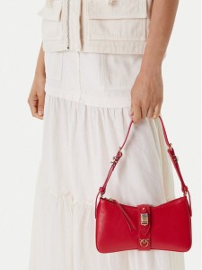 PINKO Torebka Arthemis Shoulder Mini AI 24-25 PLTT 103512 A29V Czerwony