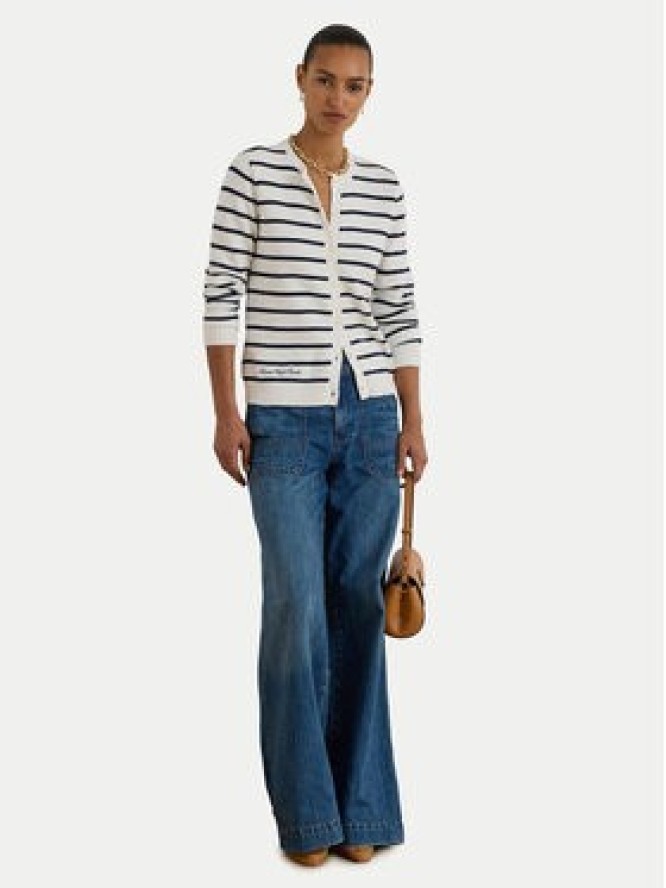 LAUREN RALPH LAUREN Kardigan 200P03495001 Biały Slim Fit