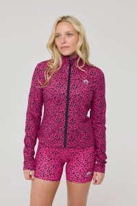 Kurtka Infinite Cropped Zipped - Różowy Leopard