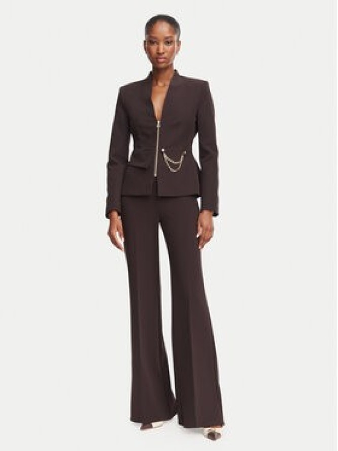 Rinascimento Spodnie palazzo CFC0130163003 Brązowy ciemny Wide Leg