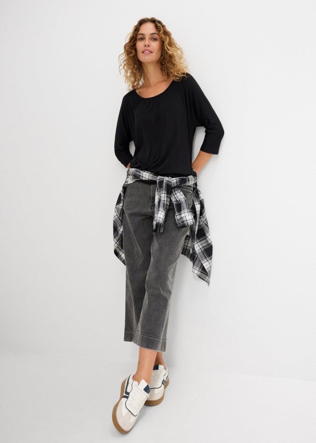 Bluzka oversize z mieszanki wiskozy