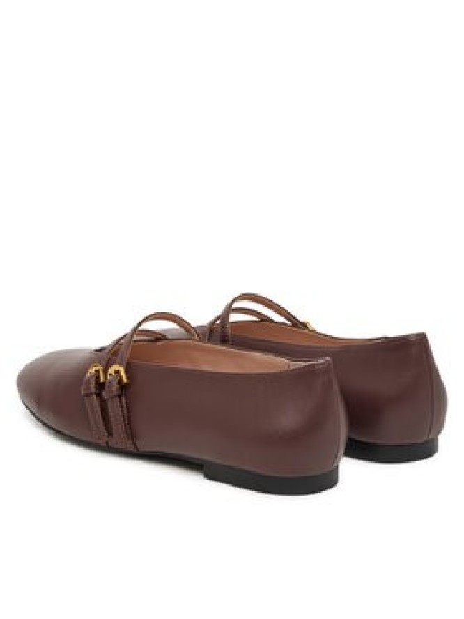 Coccinelle Baleriny Coccinellerisako Smooth E4 U6F 19 01 01 Brązowy