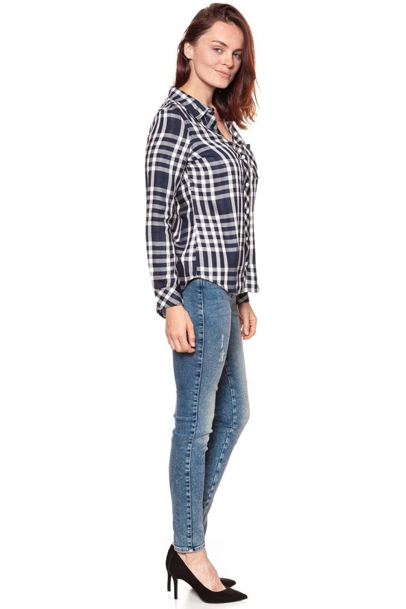 KOSZULA WRANGLER FLUID SHIRT NAVY W5239SL35 112129345