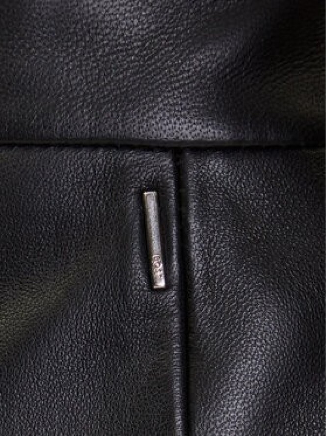 BOSS Spódnica skórzana Sekina 50543188 Czarny Regular Fit