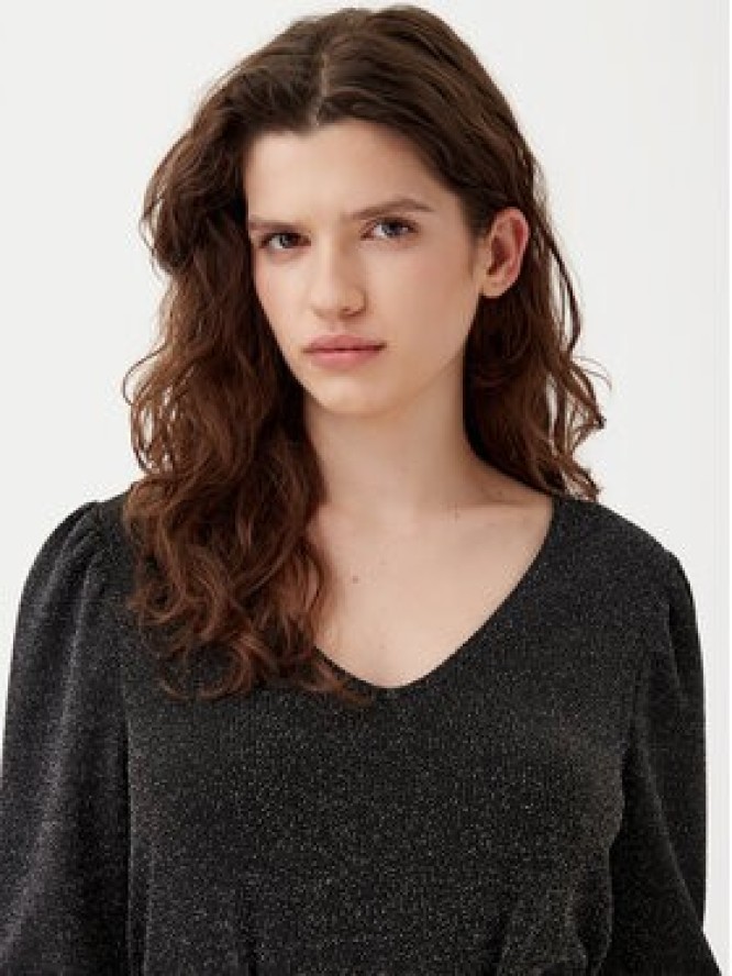 Vila Sukienka dzianinowa Eleina 14100741 Czarny Regular Fit