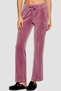 JUICY COUTURE Lawendowe spodnie dresowe damskie z cyrkoniami Tina, Rozmiar S