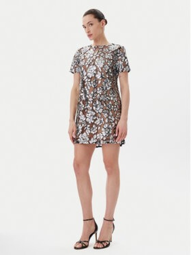 MICHAEL Michael Kors Sukienka koktajlowa MS582WRHDE Srebrny Regular Fit