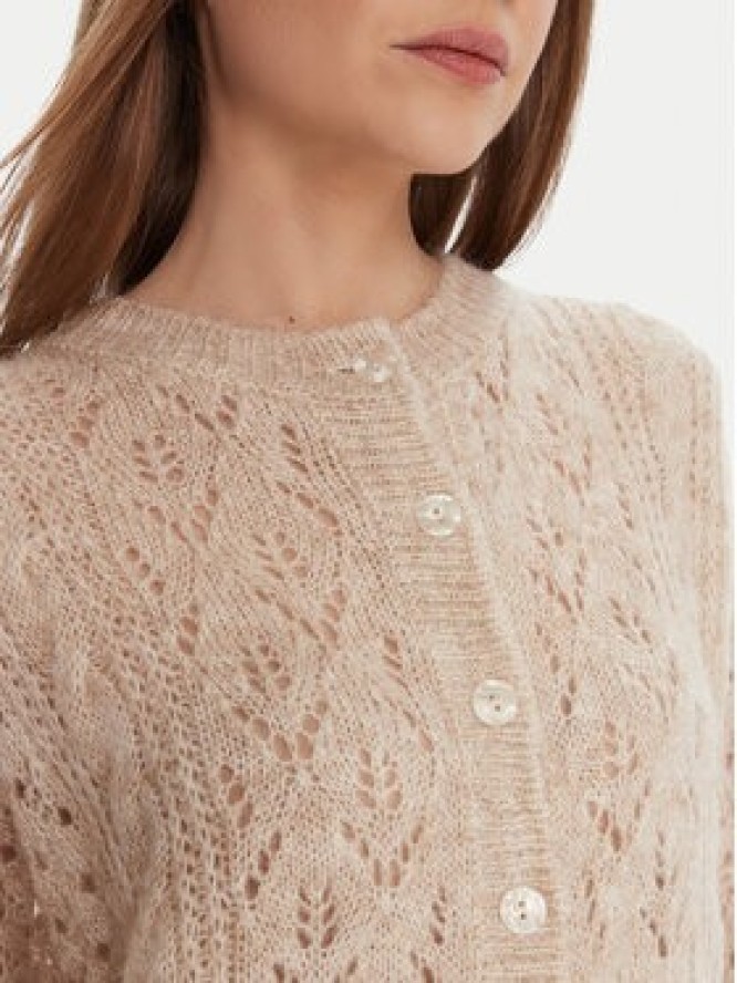 Kontatto Kardigan 3M0912C Beżowy Relaxed Fit