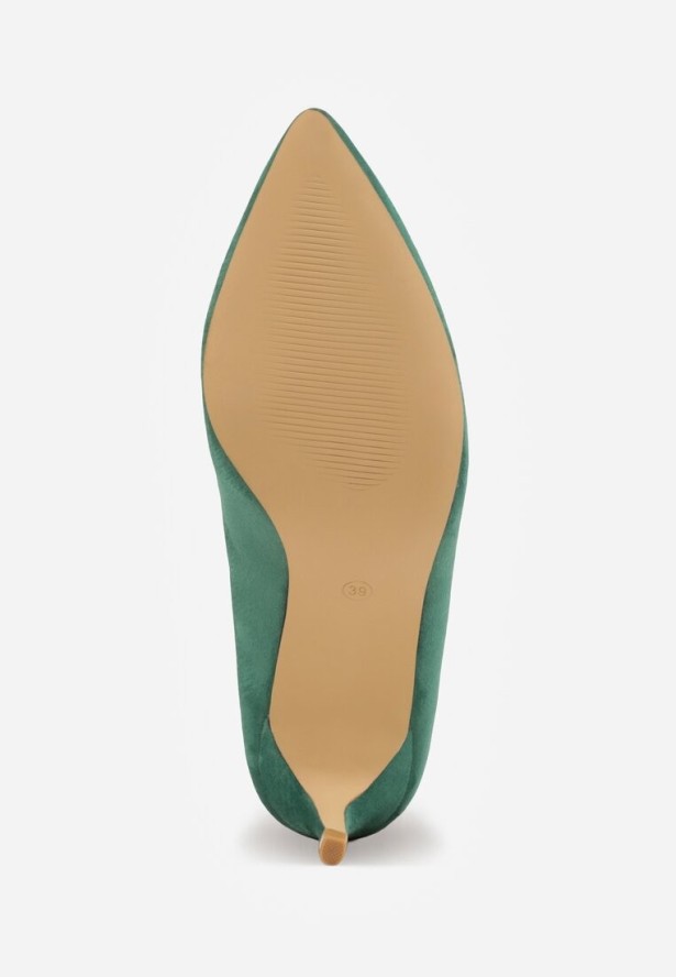 Zielone Czółenka Vices na Szpilce w Klasycznym Stylu Savora