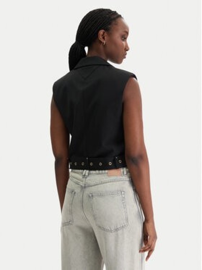 KARL LAGERFELD Kamizelka garniturowa B1W14009 Czarny Slim Fit