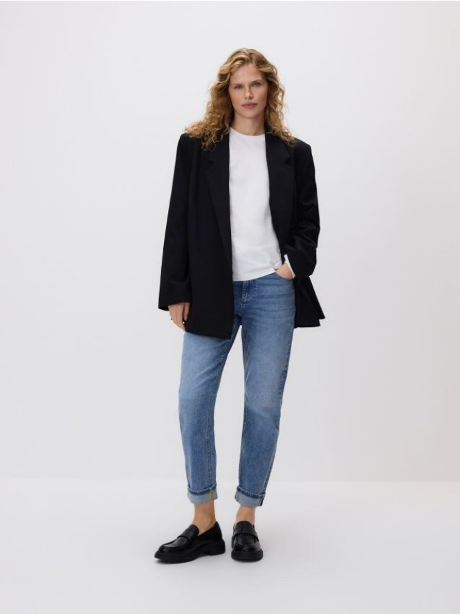 Jeansy Boyfriend - niebieski