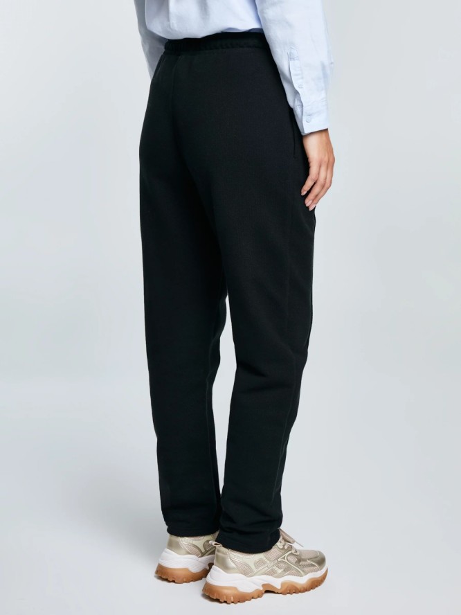 Spodnie damskie dresowe z przeszyciem czarne Pixelinap 906