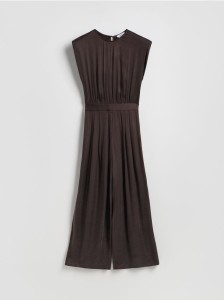 Kombinezon z zakładkami - brązowy