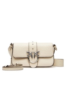 PINKO Torebka Love One Mini Slouchy Fl Al 25-26 PLTT 104340 A2JU Écru