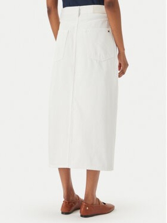 Tommy Hilfiger Spódnica jeansowa WW0WW48607 Biały Regular Fit