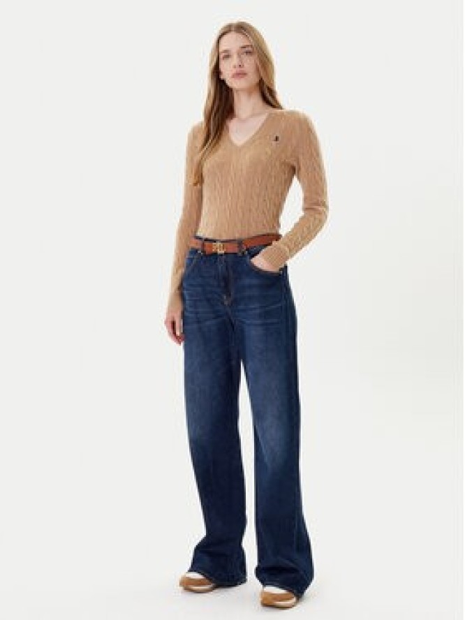 Polo Ralph Lauren Sweter 211971866002 Beżowy Slim Fit