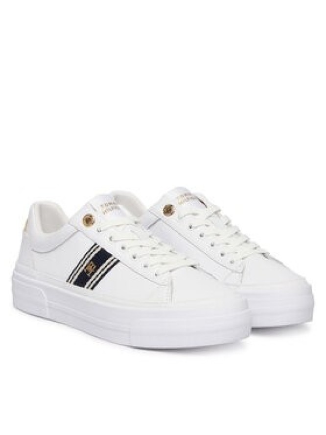 Tommy Hilfiger Sneakersy Th Foxing Platform Webbing FW0FW09353 Biały