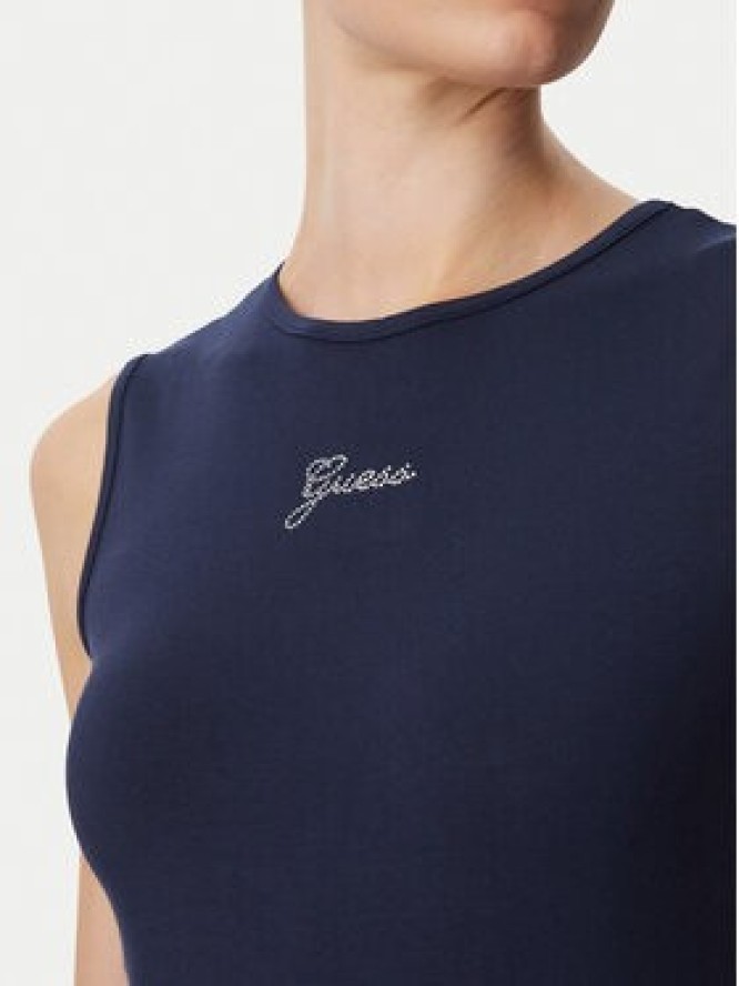 Guess Top W6YP17 K3881 Granatowy Regular Fit