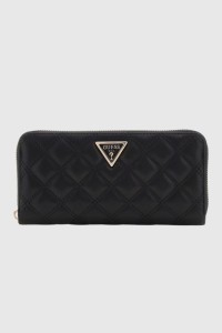 GUESS Czarny duży portfel damski Laurel