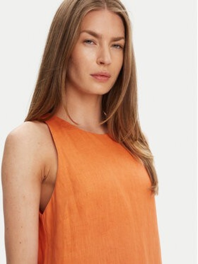 STAUD Sukienka letnia Mika R25S2282LN Pomarańczowy Regular Fit