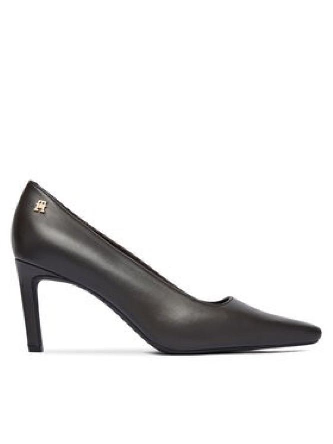 Tommy Hilfiger Czółenka Th Logo Lth Pump Slanted Hl FW0FW09008 Czarny