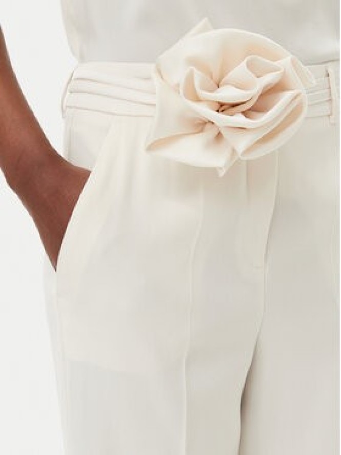 Marella Spodnie materiałowe Lello 2513131152200 Biały Regular Fit