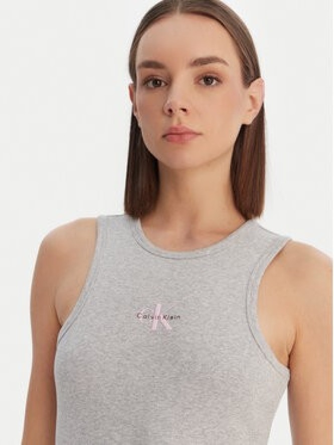 Calvin Klein Jeans Sukienka codzienna Monologo Baby LV047F242G Szary Slim Fit