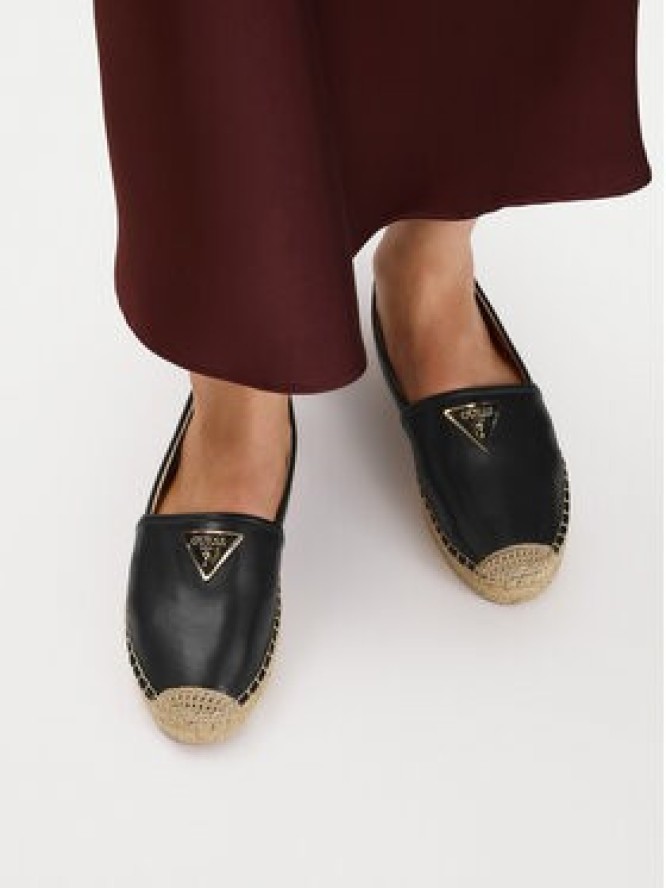 Guess Espadryle FLJLND LEA14 Czarny