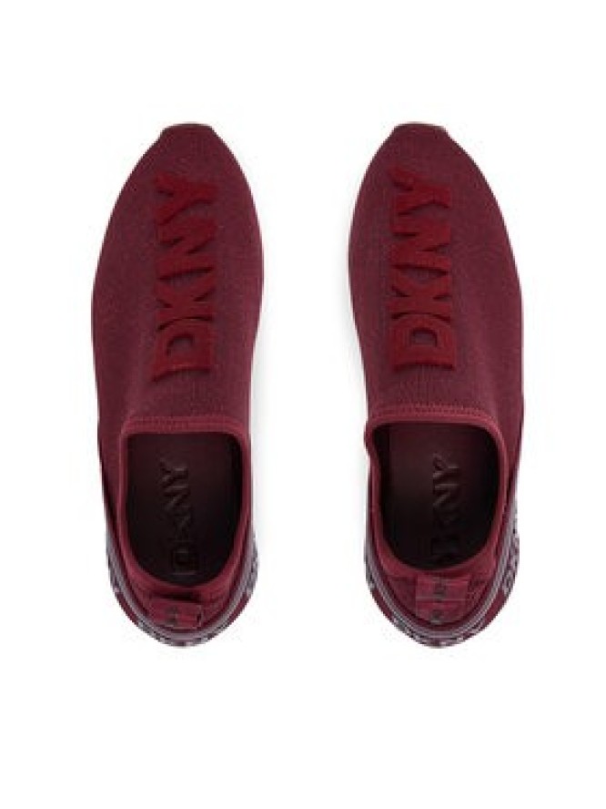 DKNY Sneakersy Abbi Logo Slip-On K3502004 Bordowy