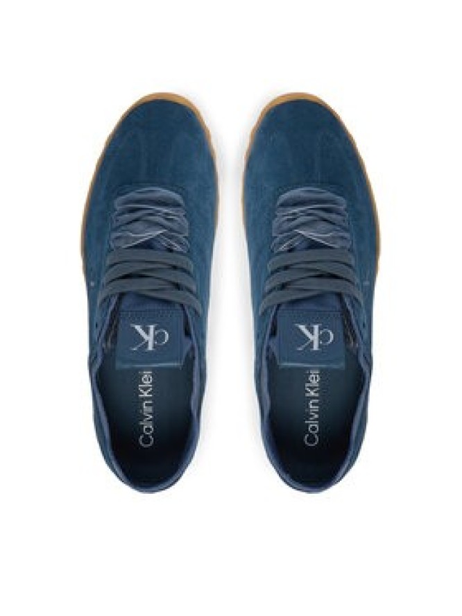 Calvin Klein Sneakersy Low Profile Run Mg Sue Db Laces HW0HW03150 Granatowy