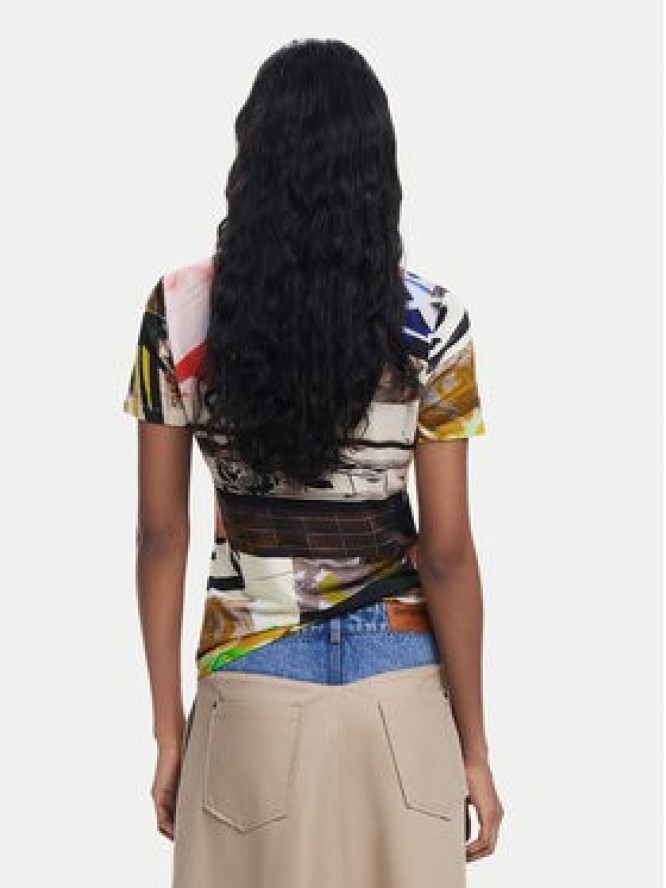Desigual T-Shirt Collage 25SWTK14 Kolorowy Regular Fit