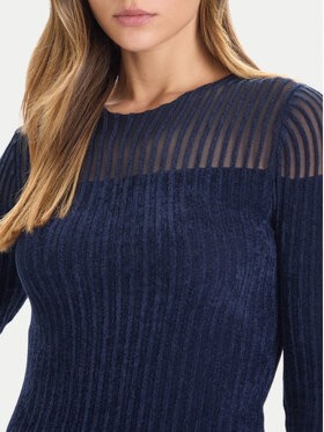 Guess Sweter W5BR62 Z0890 Granatowy Slim Fit