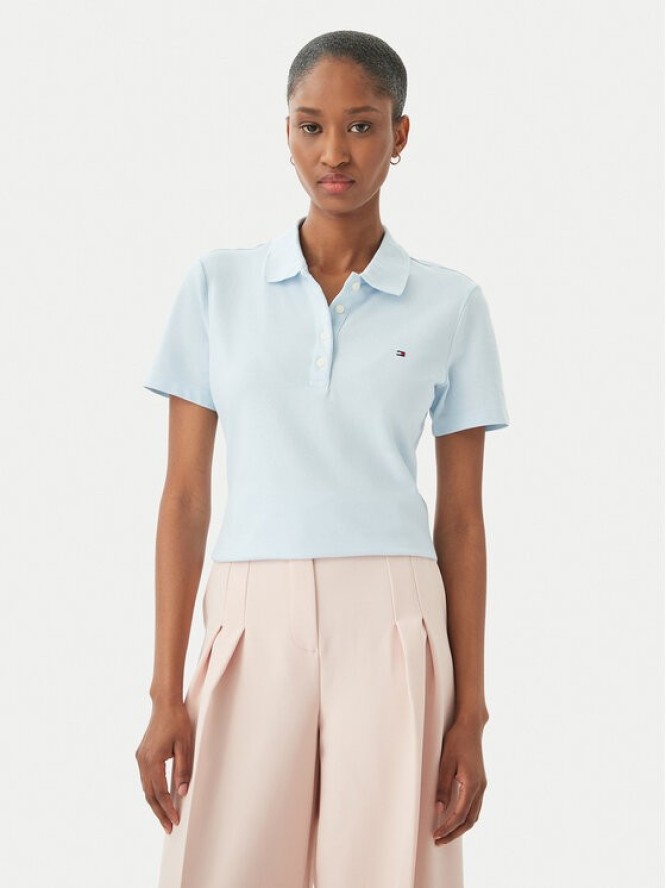 Tommy Hilfiger Polo WW0WW43225 Niebieski jasny Regular Fit