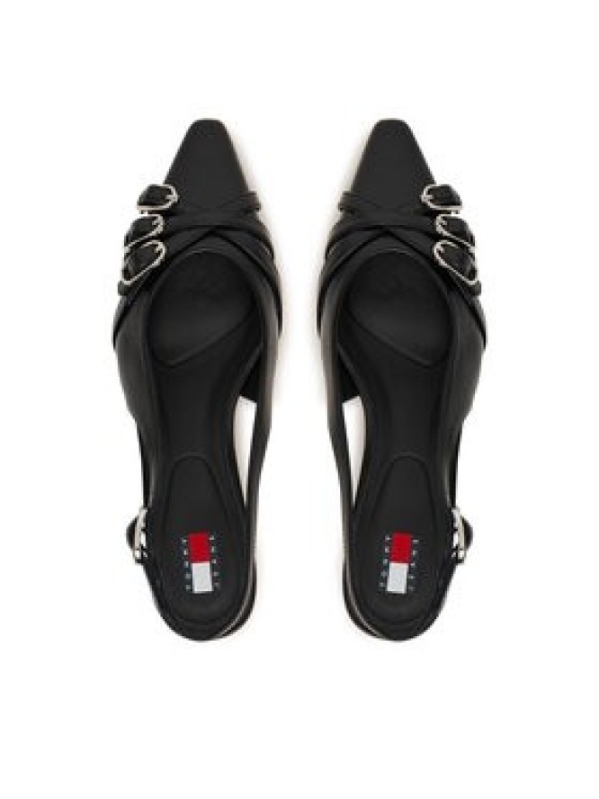 Tommy Jeans Czółenka Tjw Sling Back Kitten Heels EN0EN03171 Czarny