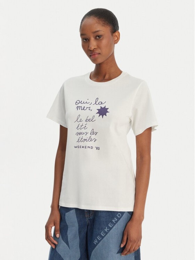 Weekend Max Mara T-Shirt Pantera 2615971032 Biały Regular Fit