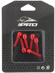 Śruby do wspornika kierownicy Meroca III Pro M5*18mm czerwone 6 szt