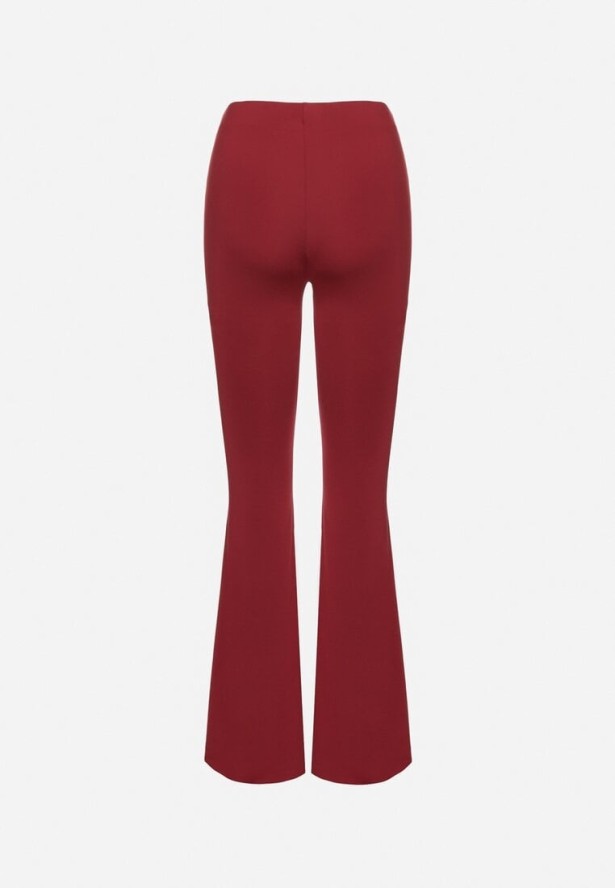 Bordowe Spodnie Dzwony Efrariel