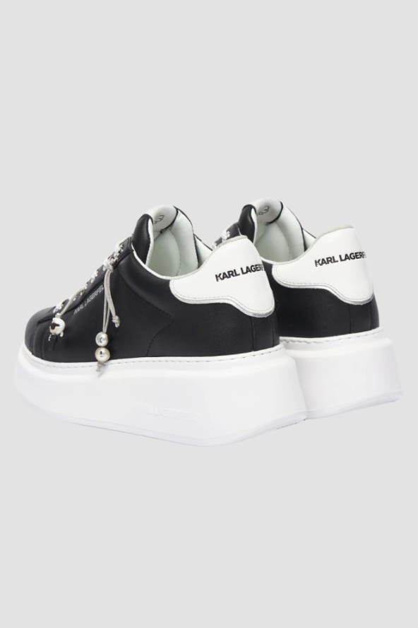 KARL LAGERFELD Czarne damskie sneakersy ANAKAPRI TASSEL CHARMS, Rozmiar 37