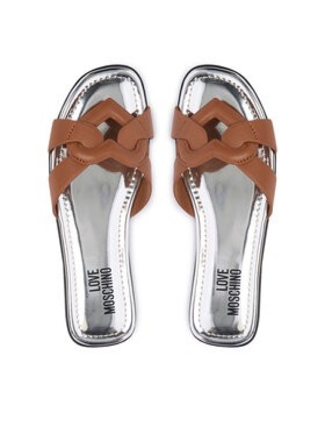 LOVE MOSCHINO Klapki JA28092G0OIAX200 Brązowy