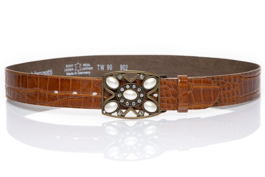 DAMSKI PASEK VANZETTI PASEK SKÓRZANY SOPO-VAN902 645 40mm Ledergürtel Q. 6186(6250)