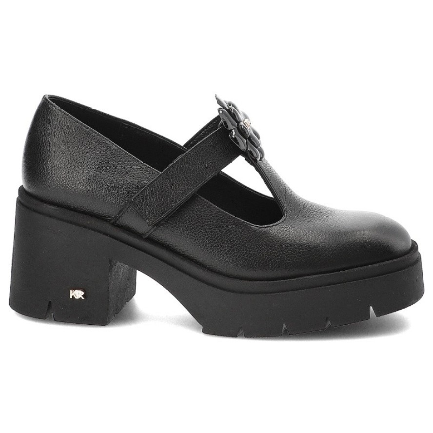 Czarne Półbuty Karino Buty Damskie Na Obcasie