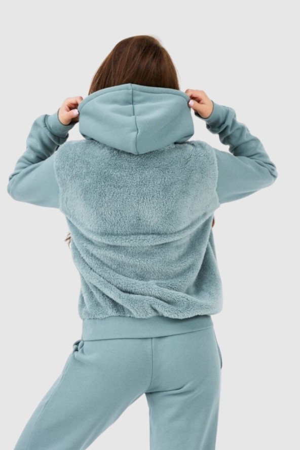 EMPORIO ARMANI Zielona pluszowa bluza damska, Rozmiar XS