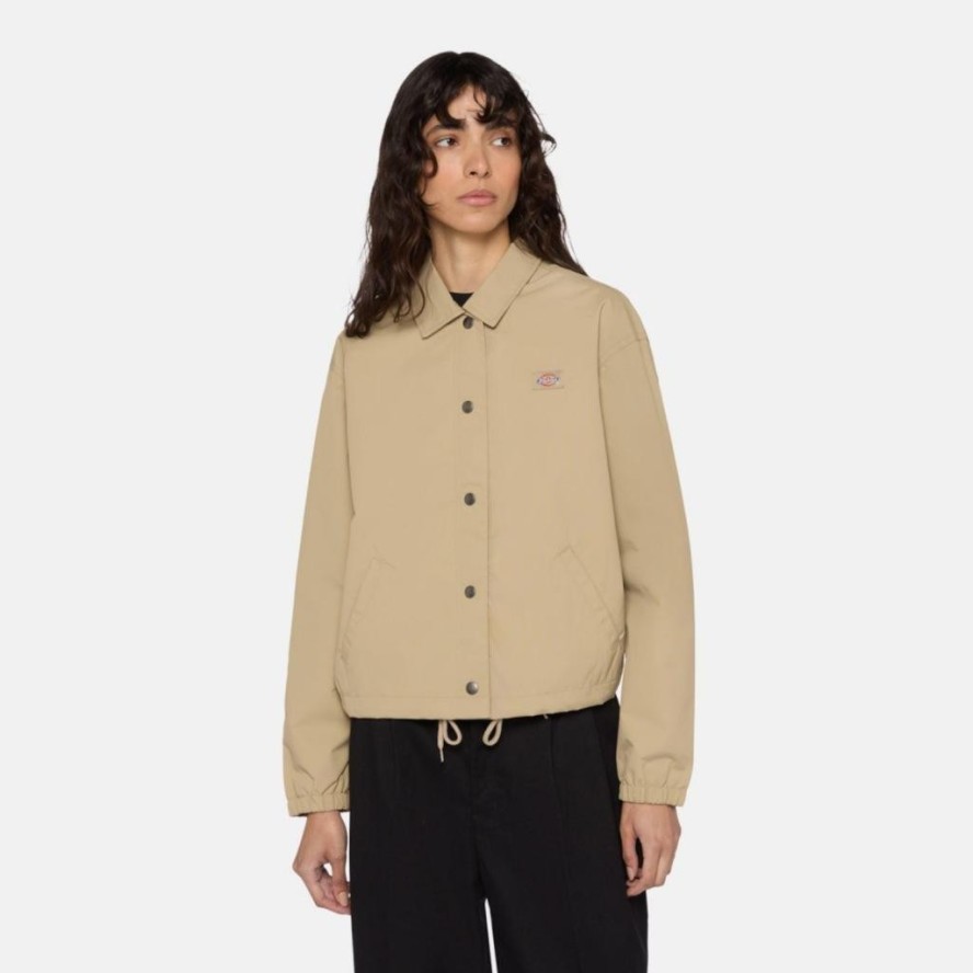 Kurtka DICKIES OAKPORT CROPPED COACH Beżowy