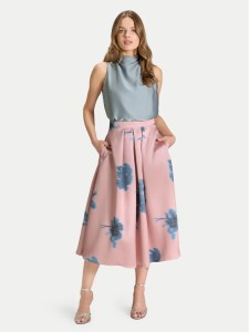 Swing Spódnica midi 2AK00300 Różowy Regular Fit